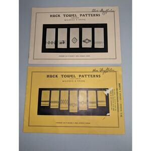 2 Huck Towel Patterns Mildred Krieg First & Third Series 1940 -102026